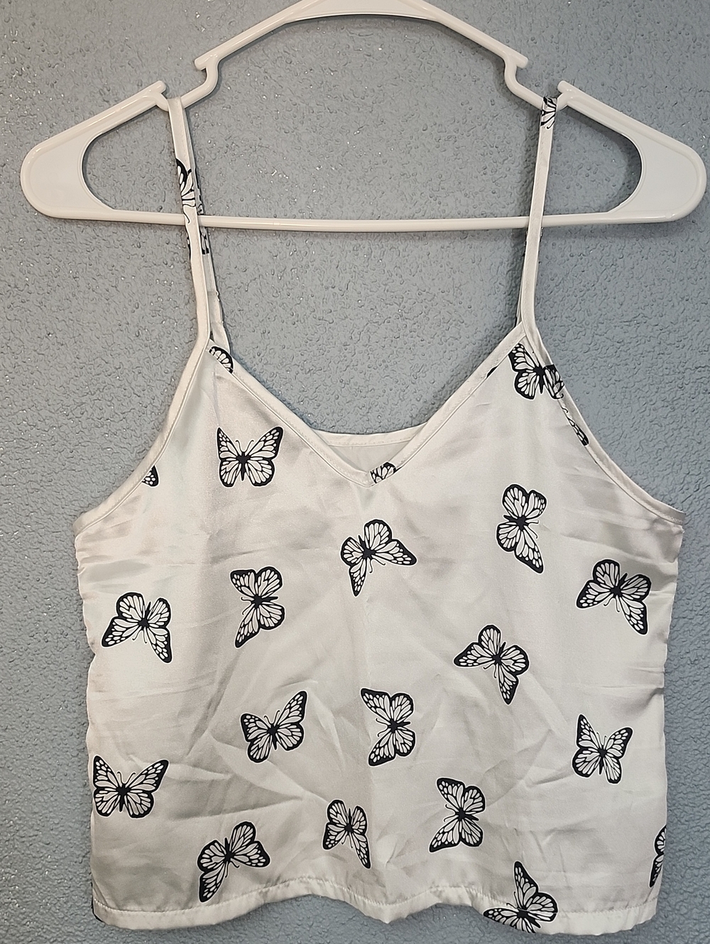 Women’s White Butterfly Print Camisole Top
